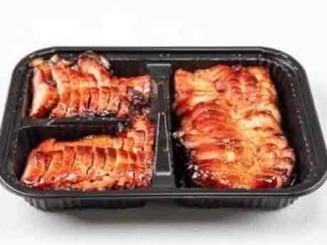 Sliced Cantonese char siu barbecue pork, a Fashion Wok wok-fired favorite