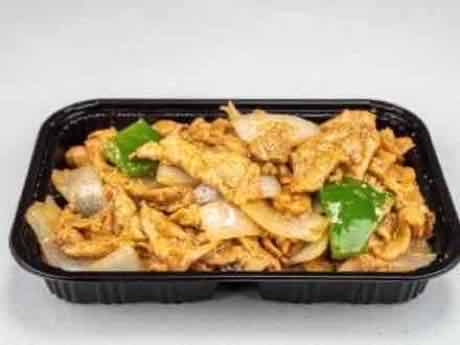 Stir-fried sliced pork with onions